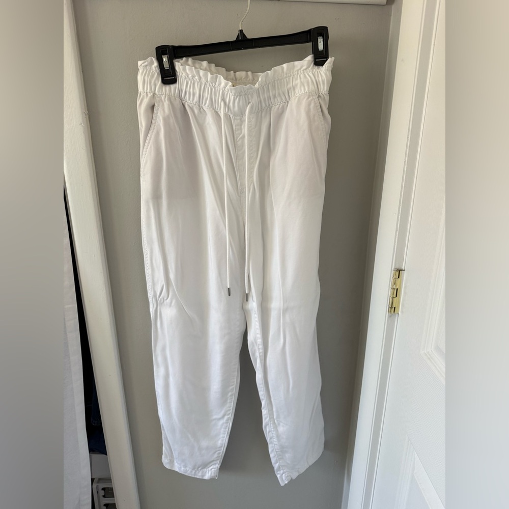 LOFT White Drawstring Pant